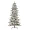 9ft. Pre-Lit Slim Flocked Royal Majestic Artificial Spruce Christmas Tree, Clear Lights